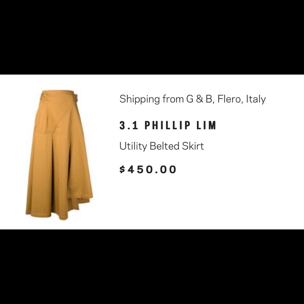 3.1 PHILLIP LIM BELTED SKIRT BRAND NEW WITH TAG